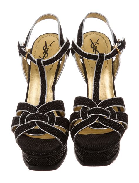 ysl womens sandals|ysl tribute sandals flat.